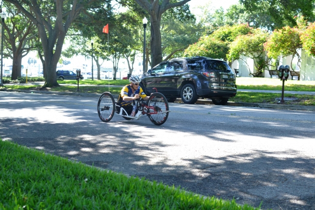 Downtown St Petersburg Florida is a very bicycle friendly city.