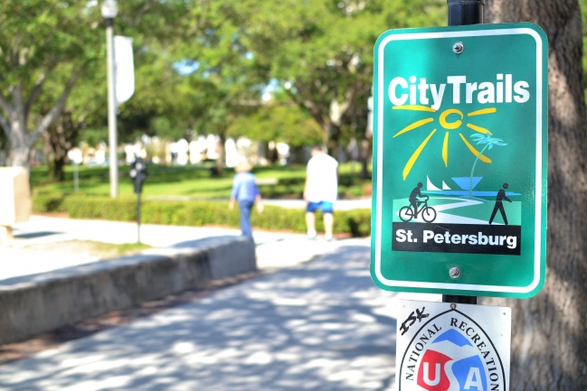 Downtown St Petersburg and Historic Old Northeast are known for their biking and walking trails.