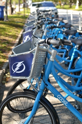 Rent a bicycle with Coast Bike Share and enjoy the waterfront views of Downtown St Petersburg Florida