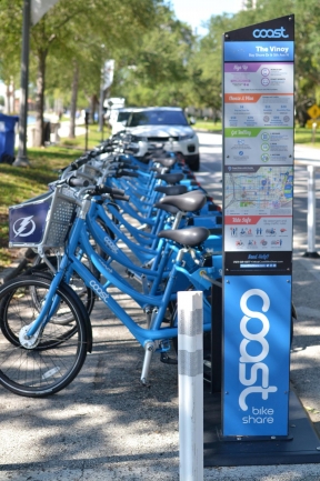 Rent a bicycle from Coast Bike Share and see all of Downtown St Petersburg Florida
